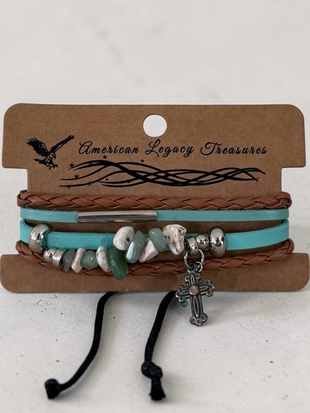 BOHO BRACELET SET WITH CROSS